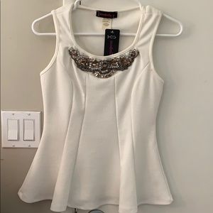 Dress white shirt with gems size large